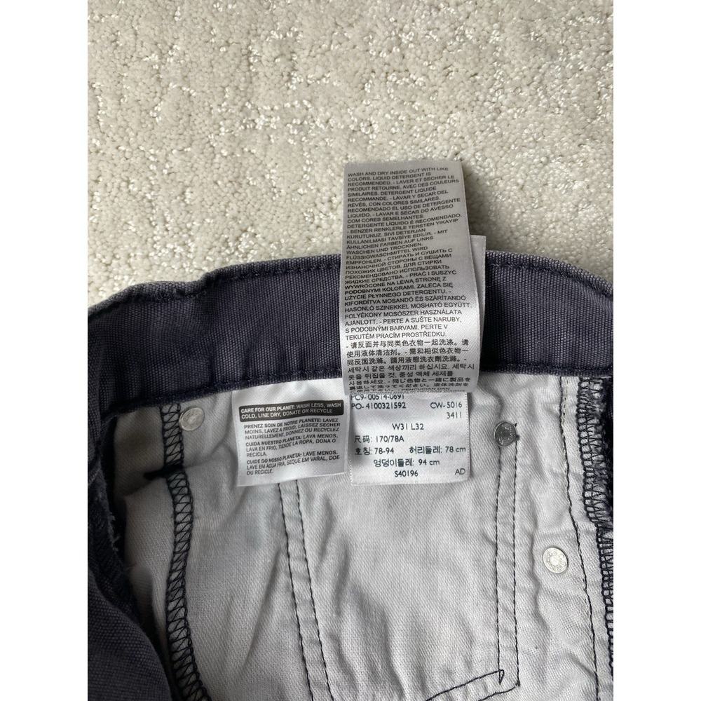 Levi's 514 Straight Fit Jeans Men's 31x32 Measured 30x31 Gray Light‎ Wash Denim - Picture 14 of 15